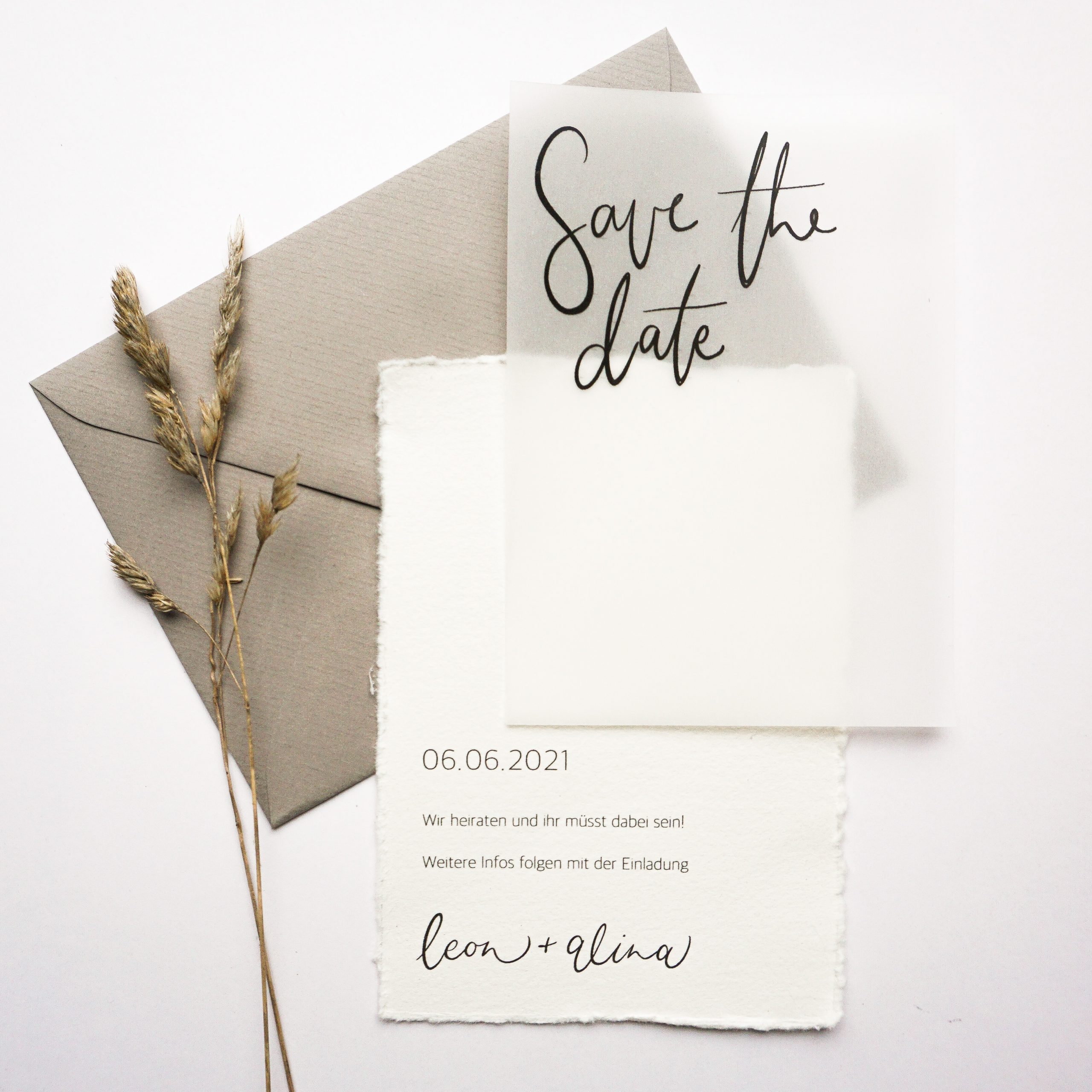 Save The Date Karte FineArt JulezLettering